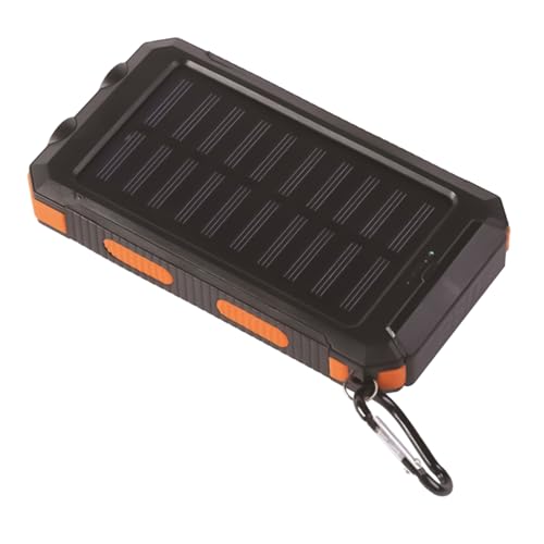 TYUKXJH Batería Solar Externa de 20000mAh 15.8 * 7.8 * 2.5cm Carga Rápida Inalámbrica con Linterna Cargador Solar portátil Alta Capacidad silicio monocristalino+ABS+TPU Power Bank para Viajes Hogar