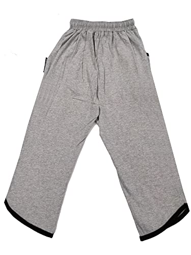 Image of IndiWeaves Kids Pure Cotton Solid Capri for Boys and Girls - Regular Fit [Pack of 2] Grey, Black