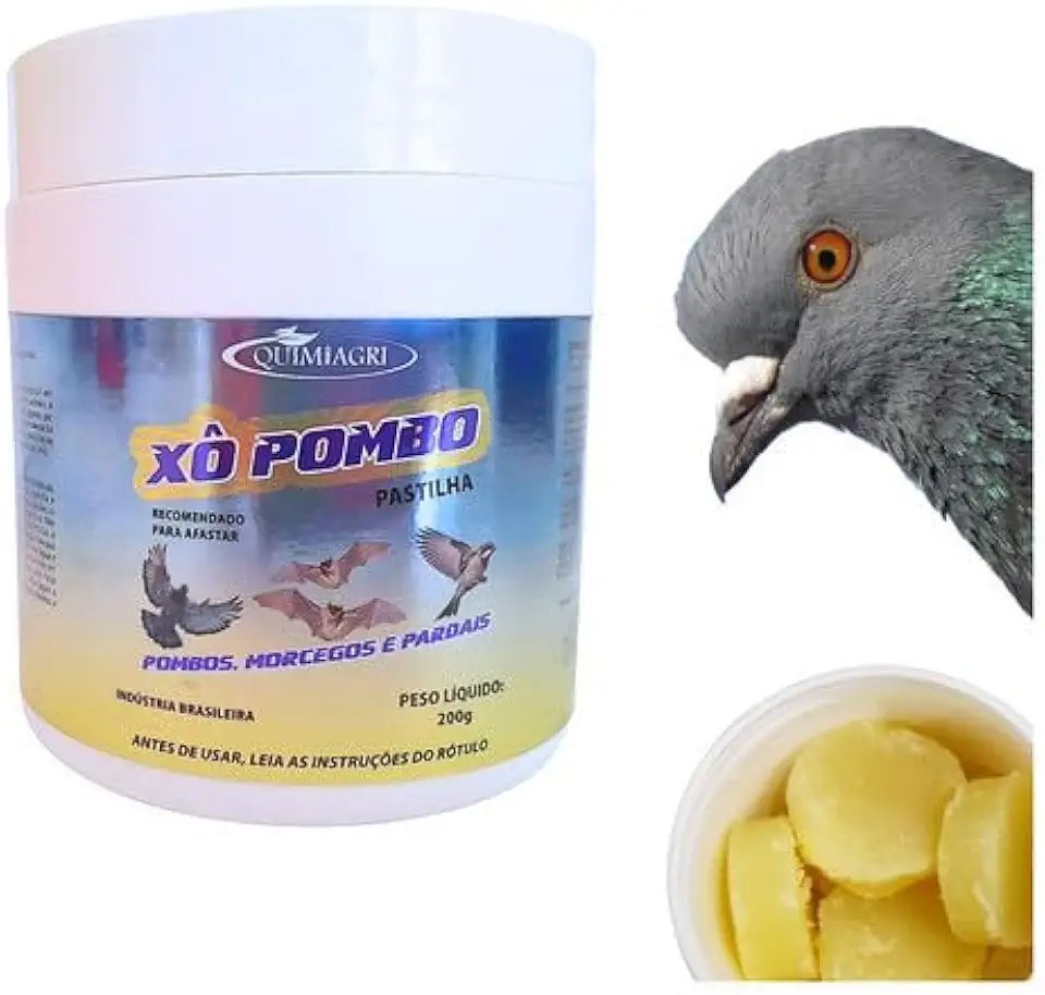 Xí´ Pombo Espanta Repele Pardais Morcegos Maritacas Pastilhas