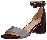 Revestimiento: sintético bugatti 411679854934, Sandalia con talón Mujer, Metallic/Black, 38 EU