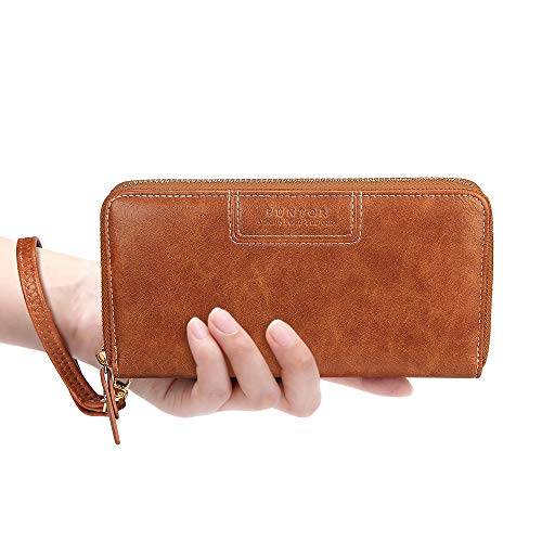FT FUNTOR Wristlet Wallets for Women, Ladies PU Vegan Leather Clutch Wallet Zip around Phone Purse Card Holder Organizer3