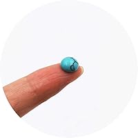 Vista 4 de INSPIRELLE Cabujones de piedra turquesa sintética azul, 50 unidades, cameos de cúpula de 0.315 pulgadas