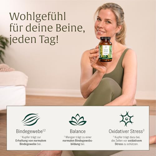 Rutin Steinklee Komplex 120 Kapseln - 500mg Rutin hochdosiert & 394mg Steinklee - Pflanzliche Alternative zu Venenkapseln Venentabletten - Vegan - Venenschatz von NATURTREU