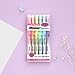 JAVAPEN Power Line Baby Highlighter Pen Set – 6 rainbow pastel Baby Tones, 4 mm Chisel Tip, Quick-Dry Pigment Ink, No Bleed, Pocket Clip – Cute Korean Stationery
