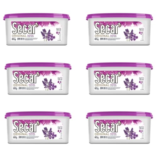 Kit 6 Unid de Evita Mofo Desumidificador Anti Mofo Secar 80g Lavanda
