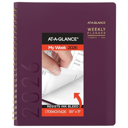 AT-A-GLANCE 2026 Appointment Book Planner, Weekly & Monthly, 8.25