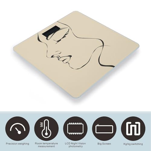 Báscula digital de vidrio templado para baño y control de peso miniatura 3