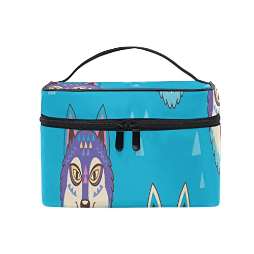 Bolsas organizadoras de Maquillaje Panal de Abejas de Miel sin Costura Grande con asa Superior portátil Neceser para Mujer para Mujeres y niñas Viajes 9x6.2x6.5 Pulgadas