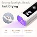 Makartt UV Nail Lamp, Handheld Flash Cure Lamp with Painless Mode Rechargeable Portable Nail Light 800mAh with LCD Display & 3 Timers for Home & Salon(White)