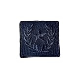 MYMERCERIE Ecusson thermocollant Badge étoile Laurier Bleu Marine 3cm x 3cm