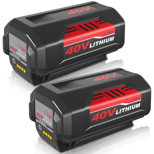 2Pack 7.5Ah OP40601 Replacement for Ryobi 40V Battery Compatible with Ryobi 40 Volt Battery Lithium OP4040 OP40401 OP4026 OP40261 OP4050 OP40201 Compatible with 40V Battery Power Tools (Green-2PC)