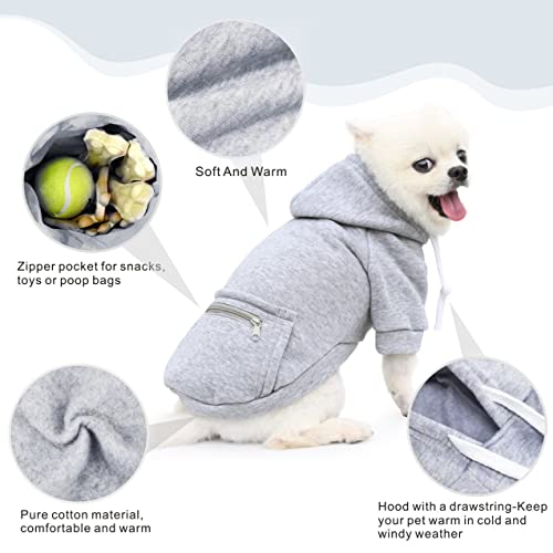Puppy Clothes For Small Dogs, Fleece Dog Hoodie Sweater For Cavalier King Charles Spaniel, Parson Russell Small Breed Fido #TOP1