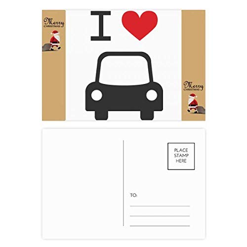 Cartes postales de remerciement lot de 20 design voiture rouge pour correspondances