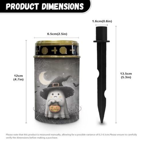 Image of Cemetery Solar Lights Flameless Candle | Waterproof Grave Lights Cemetery Decor, Cute Ghost Solar Powered Landscape Lights for Grave Memorial Gift, Outdoor Use