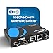 OREI 1X2 HDMI Extender Splitter Over Single CAT6/7 Cable Uncompressed 1080P with EDID - Up to 132 Ft - Loop Out - Low Latency - 1 Input 2 Output 2 Channel Transmission