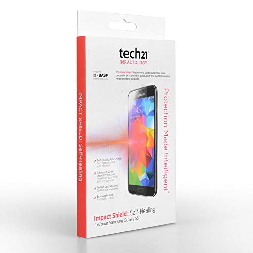 Tech21 Impact Shield Screen Protector with Self Heal for Samsung Galaxy S5 (SM-G900F)