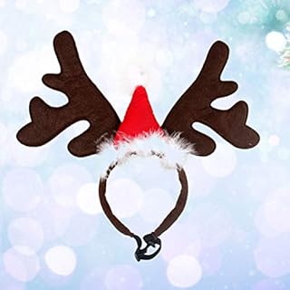 Amosfun Pet christmas dog pet puppy deer antler headband christmas reindeer ears antler christmas outfit