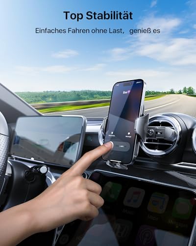 andobil Handyhalterung Auto Runde Lüftung [ 2.0 Entwurf Upgrade für Mercedes ] Handyhalterung Auto [ 2026 Neues Metall-Lüftungsclip ] für Mercedes-Benz A/B/C/E/S,Benz Zubehör Mini Cooper etc 4
