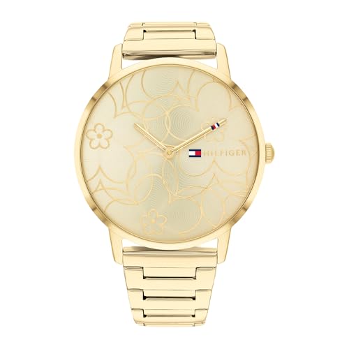 Tommy Hilfiger Reloj Analógico de Cuarzo para Mujer con Correa en Acero Inoxidable Dorado - 1782366