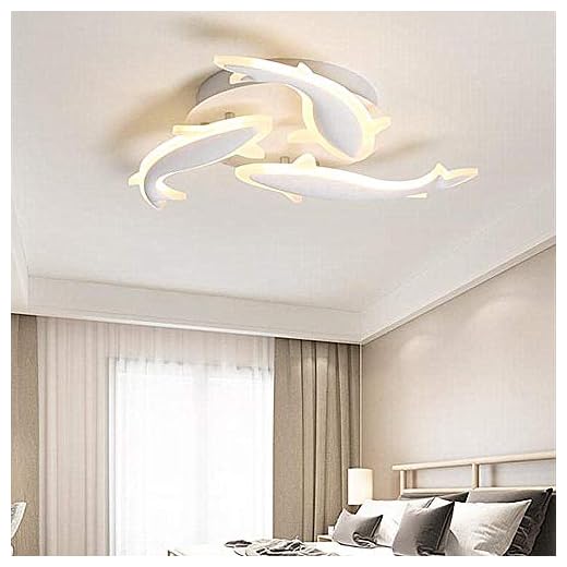 SUSUO LED Ceiling Light"Swimming Fish" Funny Design Flush Mount Decorative Ceiling Light Fixture for Living Dining Room Bedroom Hallway 33W Warm White 3000K