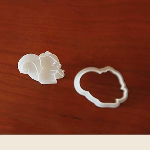 KUNNKENN 和菓子道具 練り切り道具 りす 型抜き リス 栗鼠 生抜 抜き型・押し型セット | 22x17mm| 和菓子 生抜き 季節 秋 製菓用品 かわいい お菓子作り 抜き型 動物hr-102