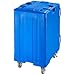 VEVOR Insulated Food Pan Carrier, 127 Qt Hot Box for Catering, LLDPE Food Box Carrier w/Double Buckles, Front Loading Food Warmer w/Handles, End Loader w/Wheels for Restaurant, Canteen, etc. Blue