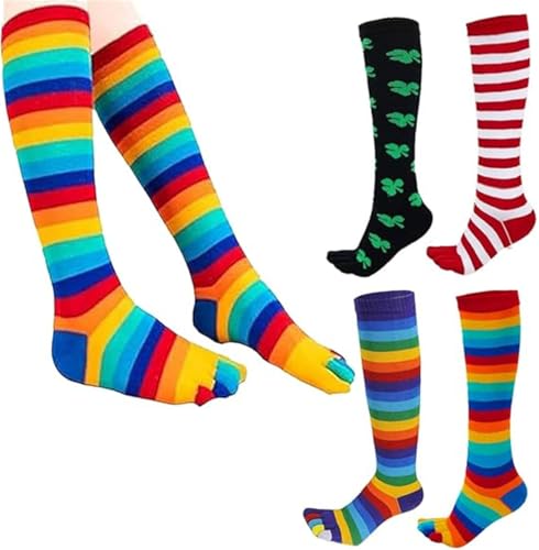 Chaussette orteils séparés de sport en coton multicolore : le bonheur des pieds libres