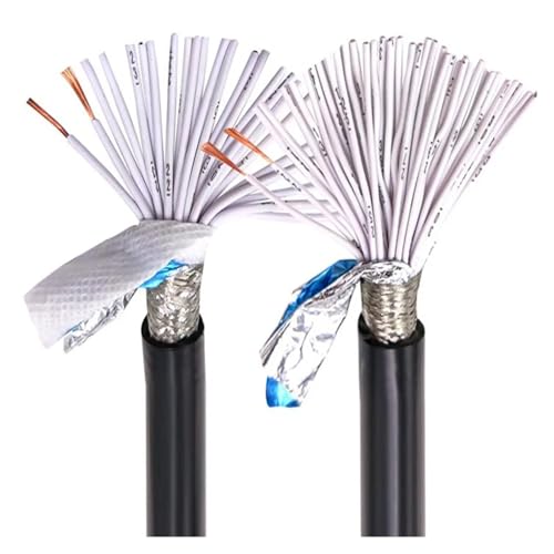 DUOCAI câble blindé à Paires torsadées Câble blindé RVVP2 core-24 Core, Fil de Signal 22AWG 0.3 0.5 0.75mm 1.5mm2, câble PVC(RVVP Black 0.75mm,2M_24-Core) – vue 4