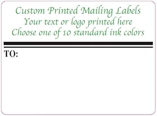 Mailing Labels, Custom Printed with Your Logo, Image or Text Imprinted 1-Color Business Shipping Stickers, 4” x 3” Rolls (1000)