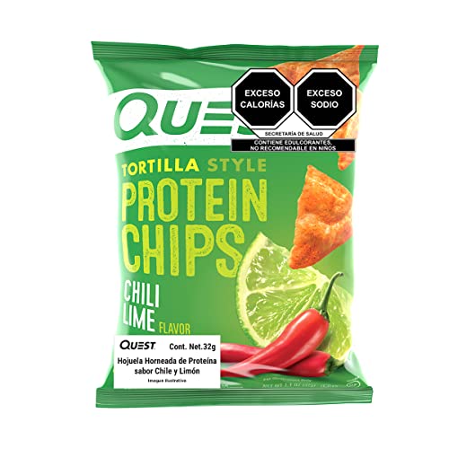Quest Nutrition Tortilla Style Protein Chips, Chili Lime, Low Carb, Gluten Free, Baked, 1.1 Ounce (Pack Of 8) #TOP1