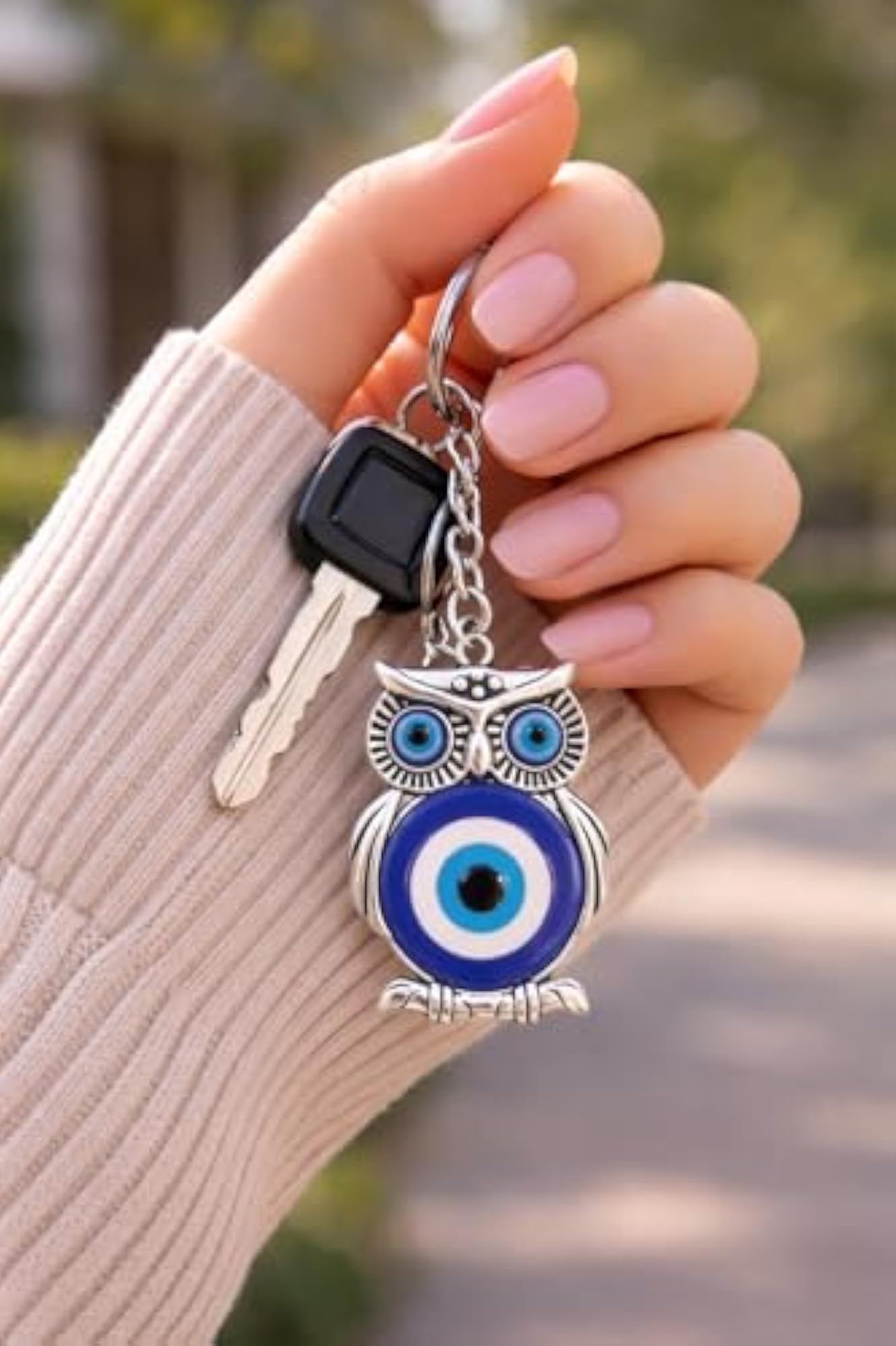 Stylish Evil Eye Keychain for Bike and Car, Protective Gift