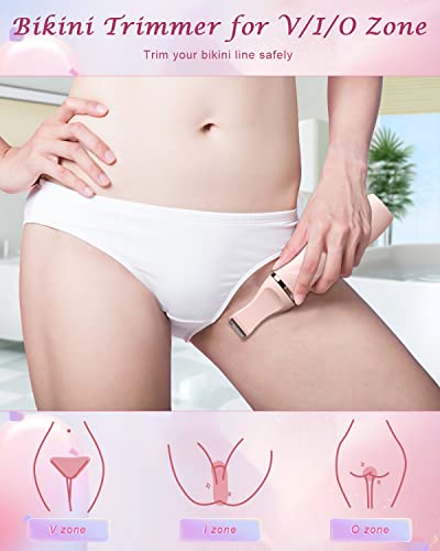 YBLNTEK weicher Gummibeschichtung Elektrischer Rasierer Damen Intimbereich,2 In 1 Akku Intimrasierer für Frauen,Kabelloser Damenrasierer Elektrisch,Bikini Trimmer Epilierer,Lady Shaver Arme/Beine - Image 4