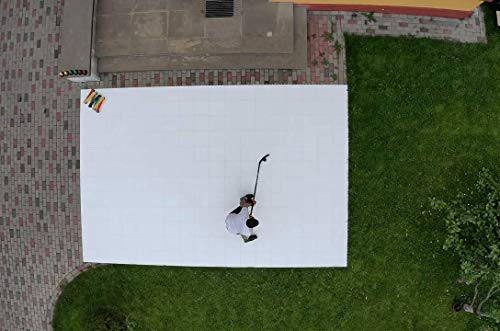 Hockey Revolution Hockey Tiles 8 Dryland Bodenfliesen (0,9 m2) – Glatte ineinandergreifende Trainingsfläche zum Aufkleben, Schießen, Vorbeigehen – geeignet für den Innen- und Außenbereich