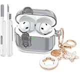 Picture of Case for Apple Airpods iPods Pro 3 Cases Cover Clear 2025 Cute Women, VISOOM Cute Air Pods Pro3 Case Clear Transparent Airpods iPods Pro 3rd Gen Protective Cases with Keychain/Lock/Cleaning Kit-Black
