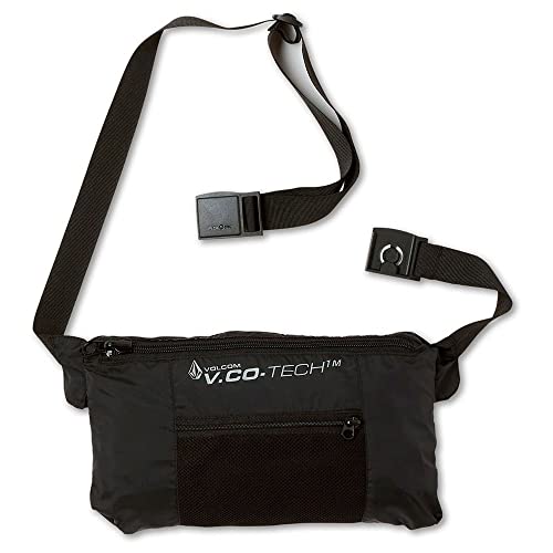 Volcom Men's Earth Tripper Half Zip Packable Windbreaker Jacket, Black, Medium #TOP5