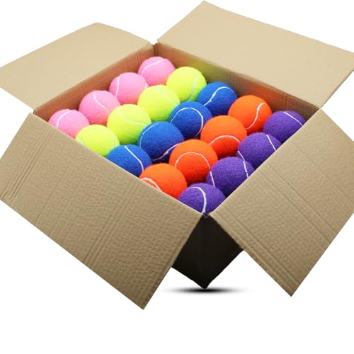 SHYUJAJIE Tennis Ball,40 Pack Practice Balls Bulk,Dog Balls,Multicolor