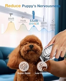 oneisall Dog Clippers for Grooming for Thick Heavy Coats/ Dog Grooming Clippers/ Cordless Waterproof Pet Clippers Low Noise Trimmer Shaver for Dogs Pets and Animals