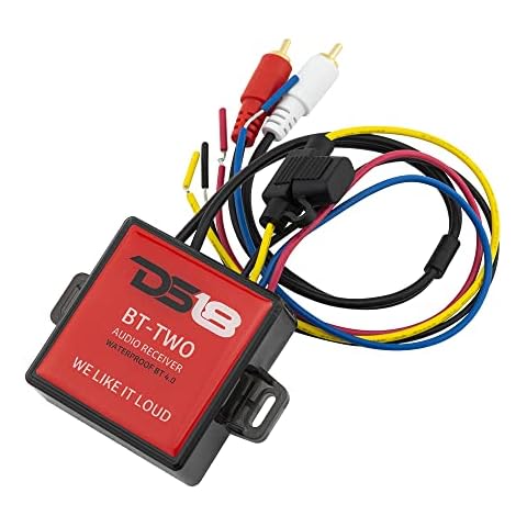 DS18 BTTWO Bluetooth Receiver - IP65 Waterproof Rated, BT 4.0, Remote Trigger Output, Stero Male RCA Output - Allows Connect & Play Integration to Your Audio Device Cover