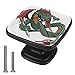 Paquet De 4 Carré Boutons De Tiroir Dragon Vert Tenant Une Épée Boutons De Meuble Faits À La Main En Verre De Cristal Poignées Uniques De Tirage De Placard 3x2.1x2 cm