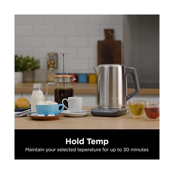 Ninja-Perfect-Temperature-Kettle-17L-with-Temperature-Control-LED-Display-Easy-to-Use-Kettle-with-Rapid-Boil-and-Temperature-Hold-Stainless-Steel-KT201UK Ninja Perfect Temperature Kettle, 1.7L, with Temperature Control, LED Display, Easy to Use Kettle with Rapid Boil and Temperature Hold, Stainless Steel KT201UK
