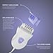 Epilady Speed Corded Epilator for Women, Compact Hair-Removal Device for Legs, Underarms, and Bikini Area, 2 Setting Options, Includes Angled-Trimming Guide, Cord, and Cleaning Brush, White/Purple
