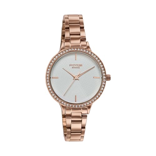 Image of Sonata Poze 9 with Quartz Analog Silver Dial IPRG Strap Watch for Women - SP80187WM01W