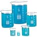 Karter Scientific, 3.3 Boro, Griffin Low Form, Glass Beaker Set - 6 Sizes - 10ml, 50ml, 100ml, 250ml, 500ml, 1000ml