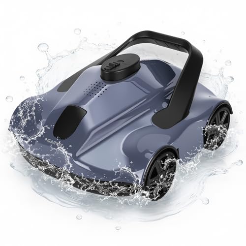Garvee Cordless Robotic Pool Vacuum Cleaner with 130-Min Runtime, Self-Parking Technology for Above-Ground Pools up to 860 Sq.Ft, Efficient Filtration & Portable Design