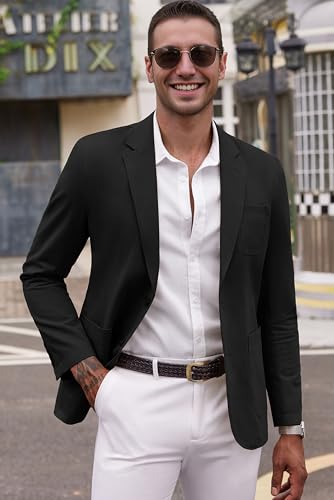 COOFANDY Men's Smart Wash Blazer Regular Fit Cotton Sport Coat Casual Suit Jacket4