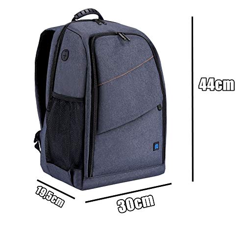 Mochila Cinza Profissional Media Para Camera e Acessorios