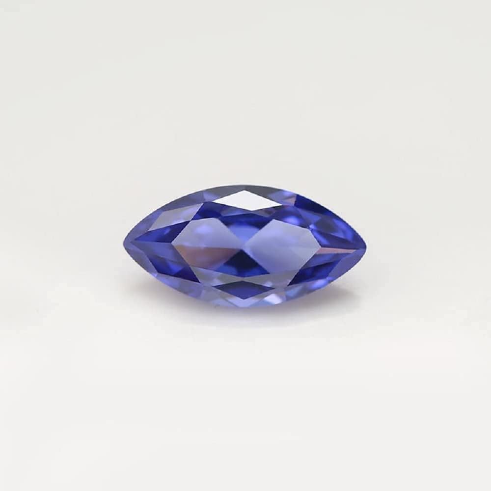 XIANGMO 20pcs 6x12mm Marquise Cut Loose CZ Synthetic Gemstone 5A Tanzanite Color Cubic Zirconia Stone for Ring Earring Bracelet Necklace Pendants Jewelry Making