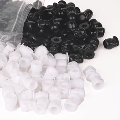 Skull Tattoo Ink Caps - Narkysus 400Pcs Skull Ink Caps Disposable Tattoo Ink Cups with Stable Base Pigment Tattoo Ink Caps Tattoo Ink Holder Plastic Container for Tattoo Ink Tattoo Supplies Cover