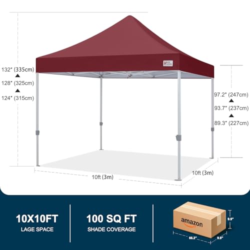 Image of MASTERCANOPY Pop Up Canopy Tent Commercial Grade 10x11 Instant Shelter (Orange)