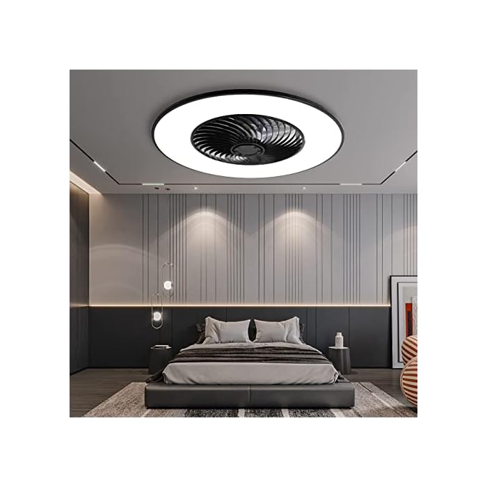 Buy YANASO Ceiling Fan with Light Modern Bladeless Ceiling Fan with Remote Control Smart LED